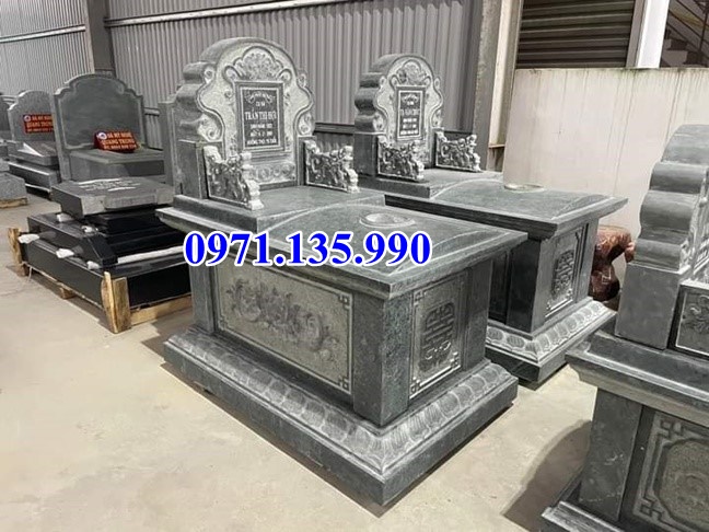 Mộ đá đôi - Mẫu mộ đôi bằng đá đơn giản đẹp bán tại Ninh Thuận