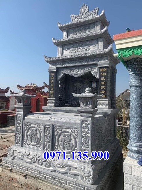Mộ đá đôi - Mẫu mộ đôi bằng đá đơn giản đẹp bán tại Đà Nẵng