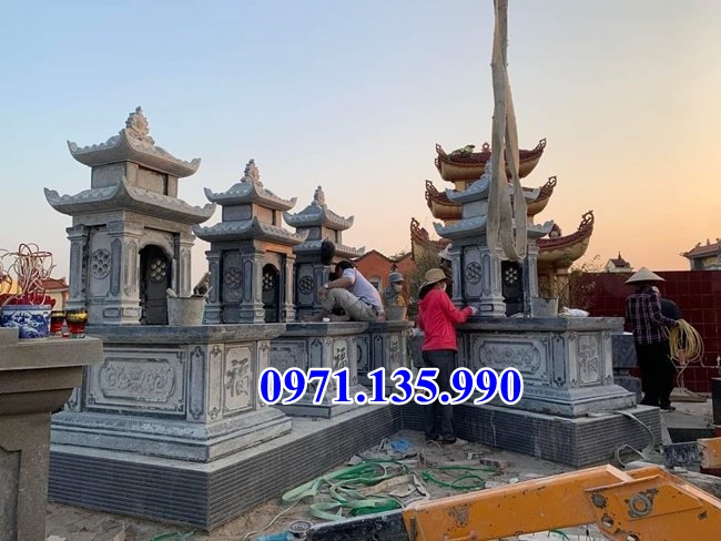Mộ đá đôi - Mẫu mộ đôi bằng đá đơn giản đẹp bán tại Đà Nẵng