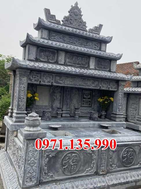 Mộ đá đôi - Mẫu mộ đôi bằng đá đơn giản đẹp bán tại Quảng Trị