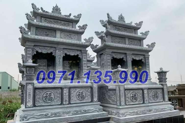Mộ đá đôi - Mẫu mộ đôi bằng đá đơn giản đẹp bán tại Quảng Bình