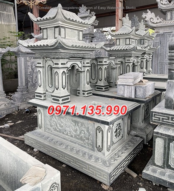 Mộ đá đôi - Mẫu mộ đôi bằng đá đơn giản đẹp bán tại hà tĩnh
