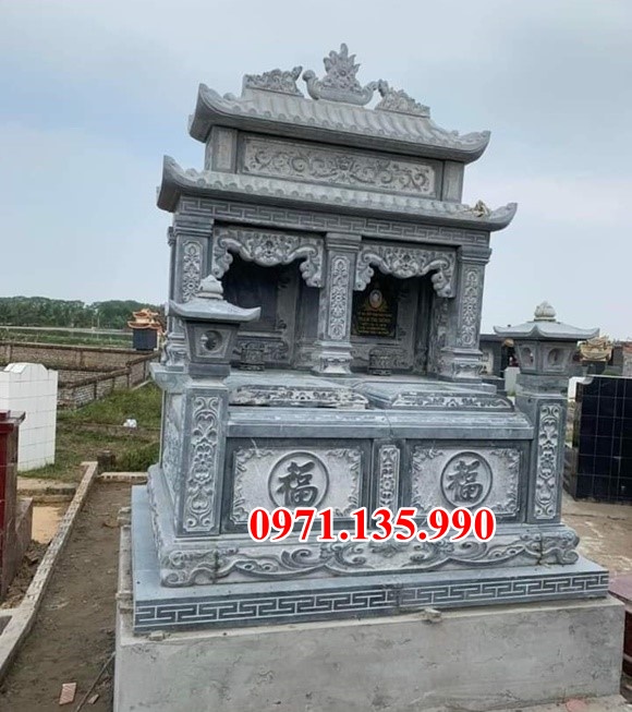 Mộ đá đôi - Mẫu mộ đôi bằng đá đơn giản đẹp bán tại Nghệ An