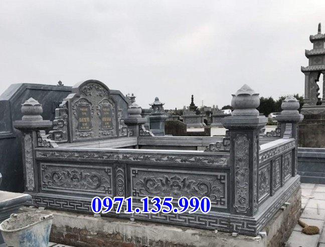 Mộ đá đôi - Mẫu mộ đôi bằng đá đơn giản đẹp bán tại Lai Châu