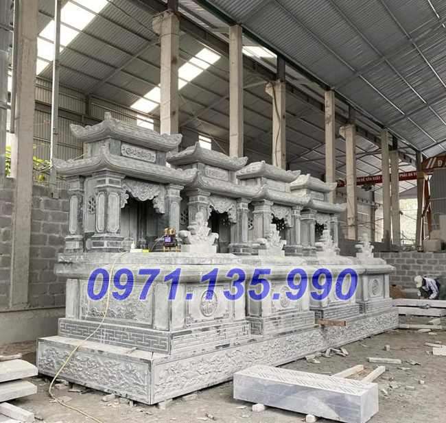 Mộ đá đôi - Mẫu mộ đôi bằng đá đơn giản đẹp bán tại Lai Châu