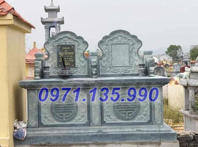 Mộ đá đôi - Mẫu mộ đôi bằng đá đơn giản đẹp bán tại Lai Châu
