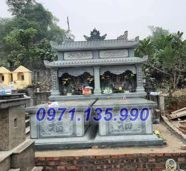 Mộ đá đôi - Mẫu mộ đôi bằng đá đơn giản đẹp bán tại Lai Châu