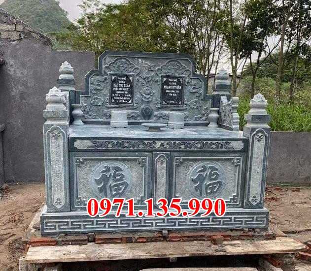 Mộ đá đôi - Mẫu mộ đôi bằng đá đơn giản đẹp bán tại Điện Biên