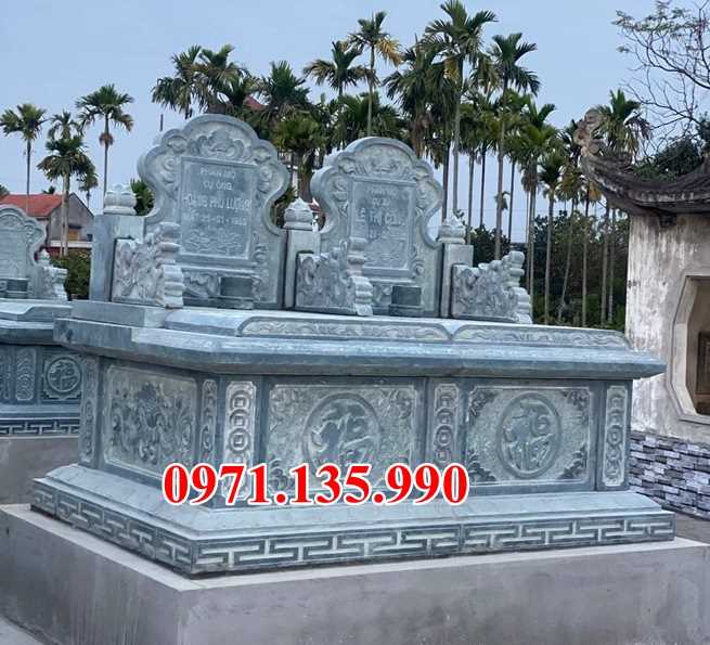 Mộ đá đôi - Mẫu mộ đôi bằng đá đơn giản đẹp bán tại Sơn La
