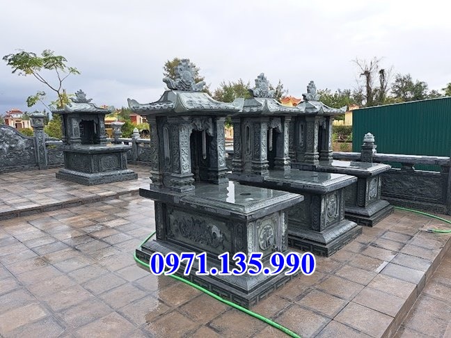 Mộ đá đôi - Mẫu mộ đôi bằng đá đơn giản đẹp bán tại Sơn La