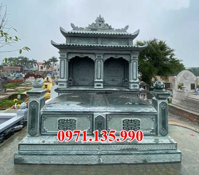 Mộ đá đôi - Mẫu mộ đôi bằng đá đơn giản đẹp bán tại Sơn La