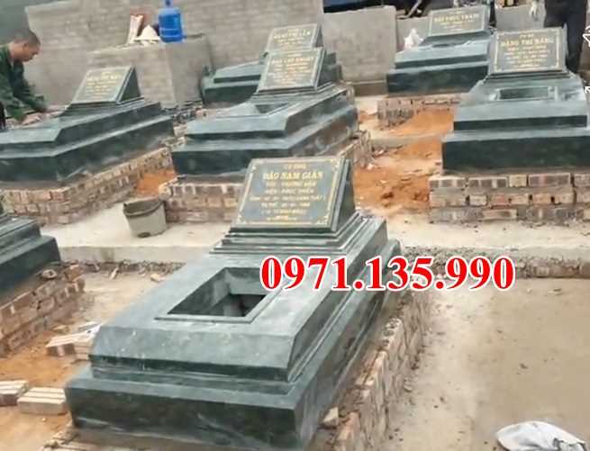 Mộ đá đôi - Mẫu mộ đôi bằng đá đơn giản đẹp bán tại Tuyên Quang