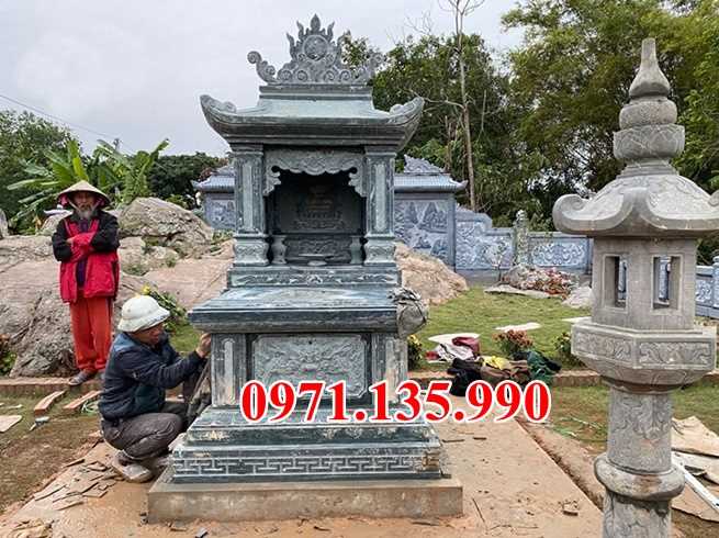 Mộ đá đôi - Mẫu mộ đôi bằng đá đơn giản đẹp bán tại Hà Nam