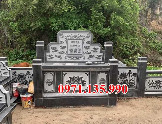 Mộ đá đôi - Mẫu mộ đôi bằng đá đơn giản đẹp bán tại Nam Định