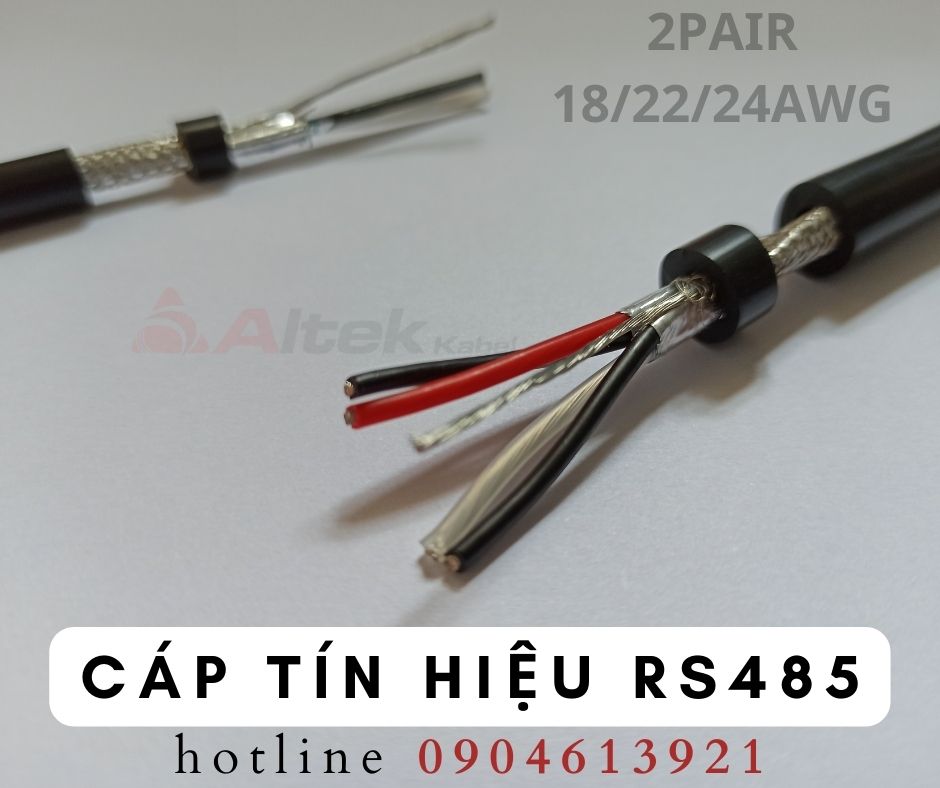 Cáp điều khiển/ cáp tín hiệu chống nhiễu 18/20/22/24AWG 1PAIR