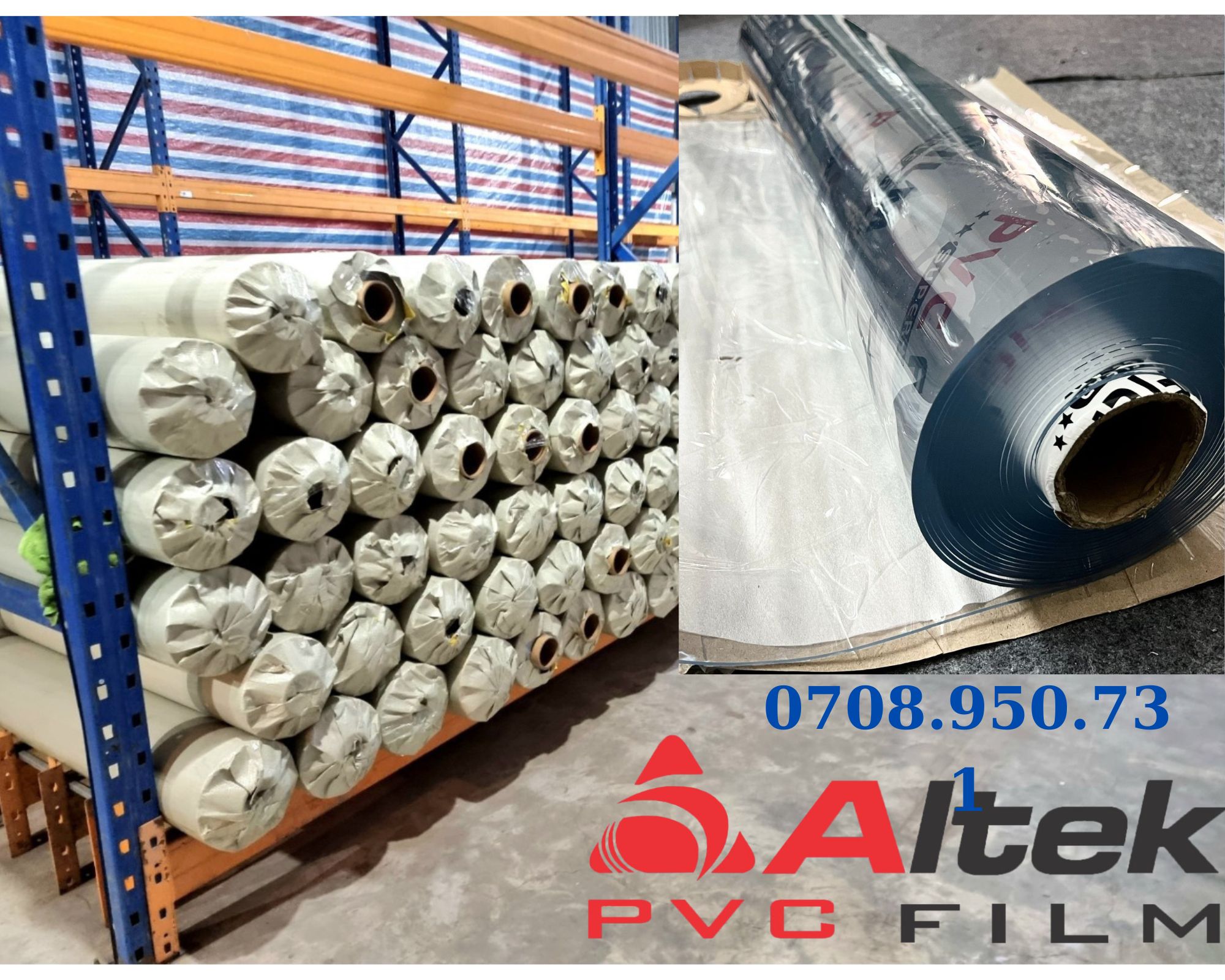 Cuộn màng nhựa pvc dẻo trong suốt hàng tận xưởng sản xuất