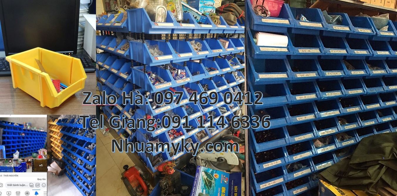 Bán khay đựng linh kiện cỡ trung,kệ đựng dụng cụ duy tân màu xanh giá