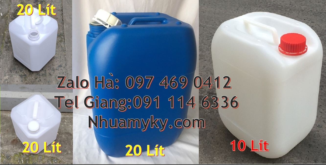 Bán can nhựa lớn 25l màu xanh, can nhựa 30l đựng hóa chất giá rẻ hcm