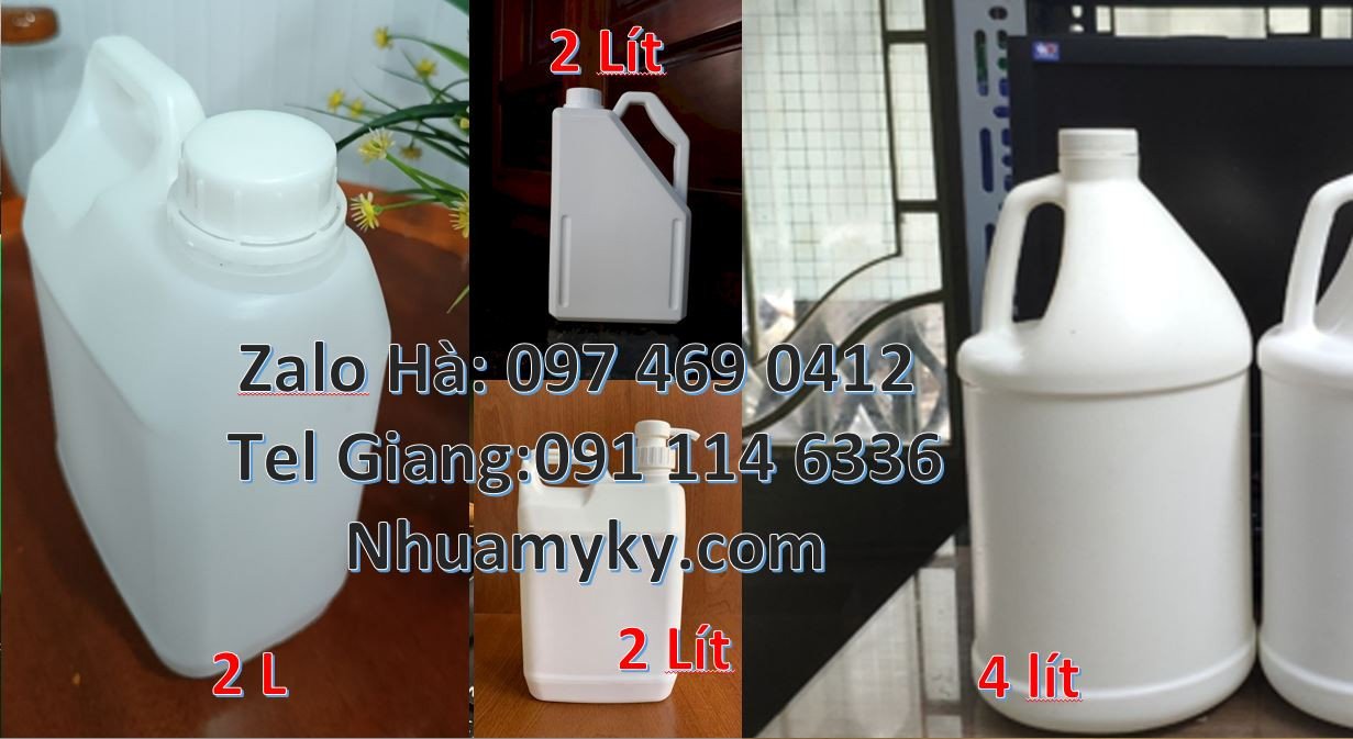 Bán can nhựa hdpe 2l đựng dầu ăn,can nhựa nhỏ đựng hóa chất xăng dầu