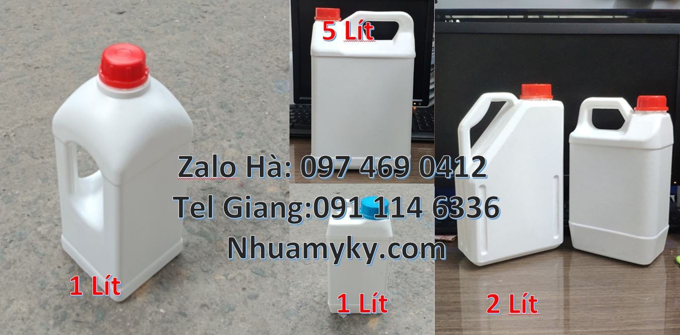 Bán can nhựa hdpe 2l đựng dầu ăn,can nhựa nhỏ đựng hóa chất xăng dầu