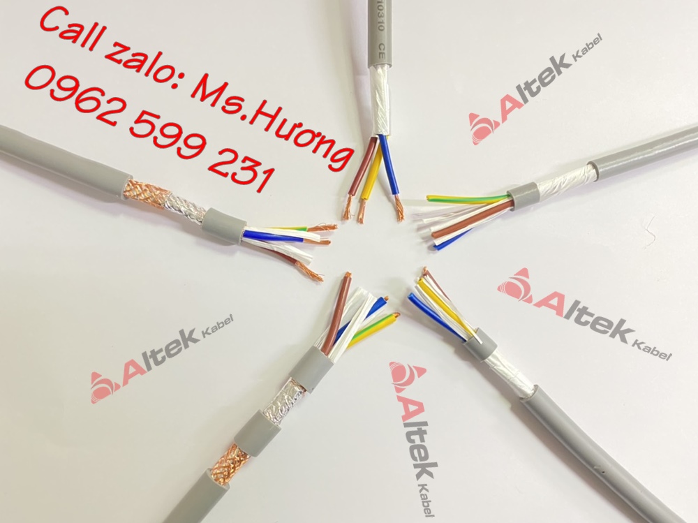 Cáp 3 lõi Altek kabel, cáp điều khiển chống nhiễu 0.5 đến 1.5 mm2