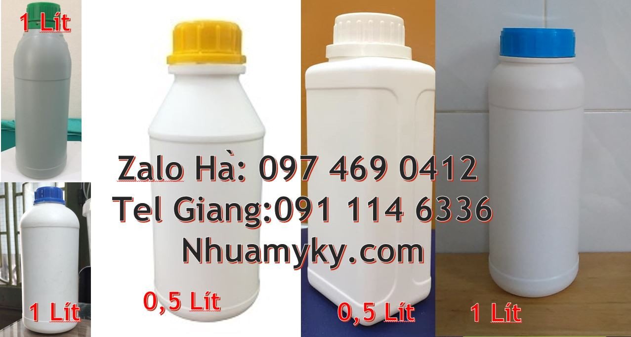 Bán chai nhựa giá rẻ 1l,chai nhựa hdpe màu trắng 1l chất lượng cao hcm