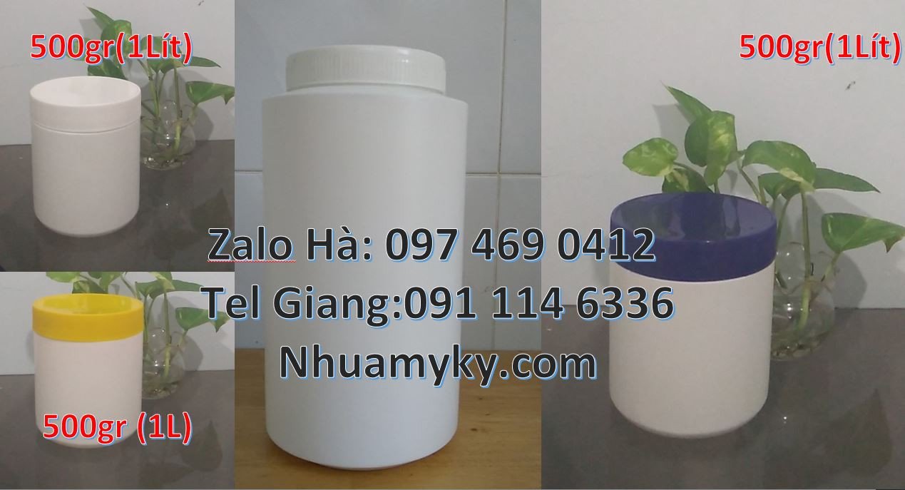 Bán hũ nhựa đựng thực phẩm,hũ nhựa 100g đựng mỹ phẩm,hũ nhựa 500g mới