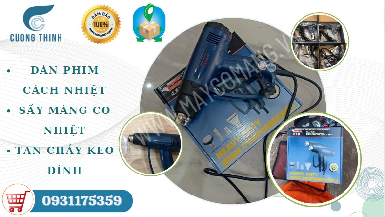 Máy khò nhiệt cầm tay Talon 2000W - Dán phim cách nhiệt, decal, POF