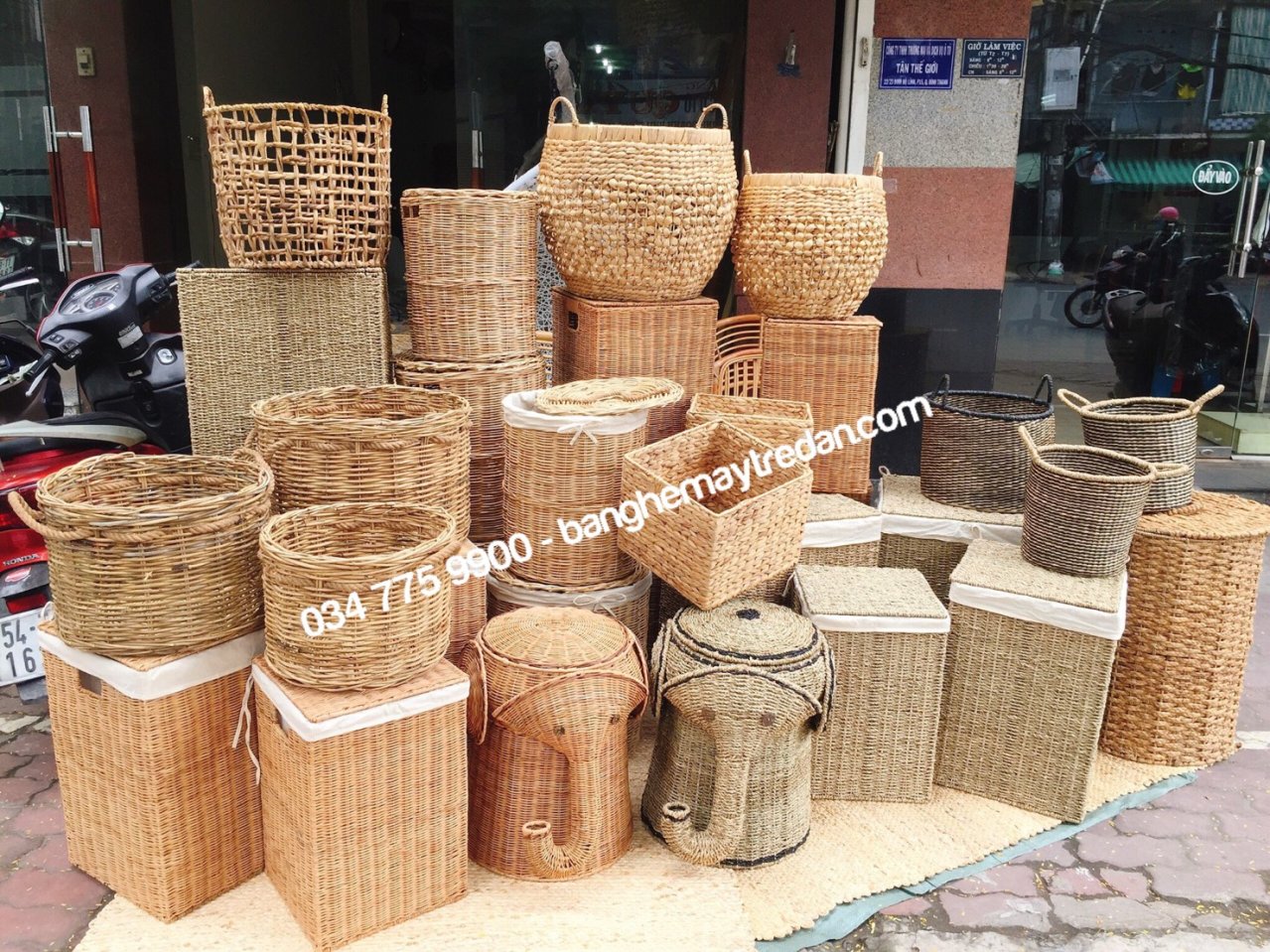 Thùng mây tre đan để đồ đa năng - Mây Tre Lục Bình