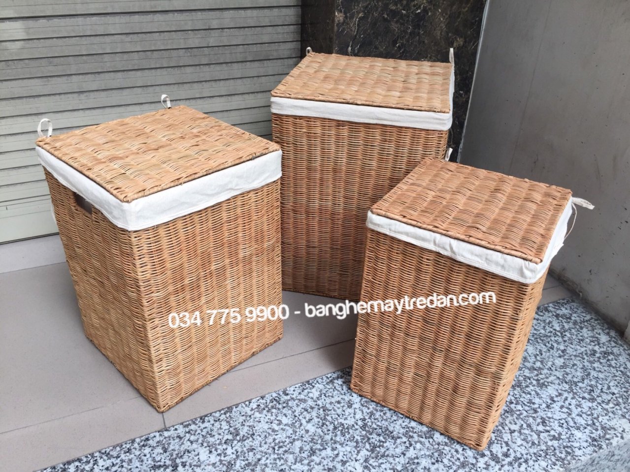 Thùng mây tre đan để đồ đa năng - Mây Tre Lục Bình