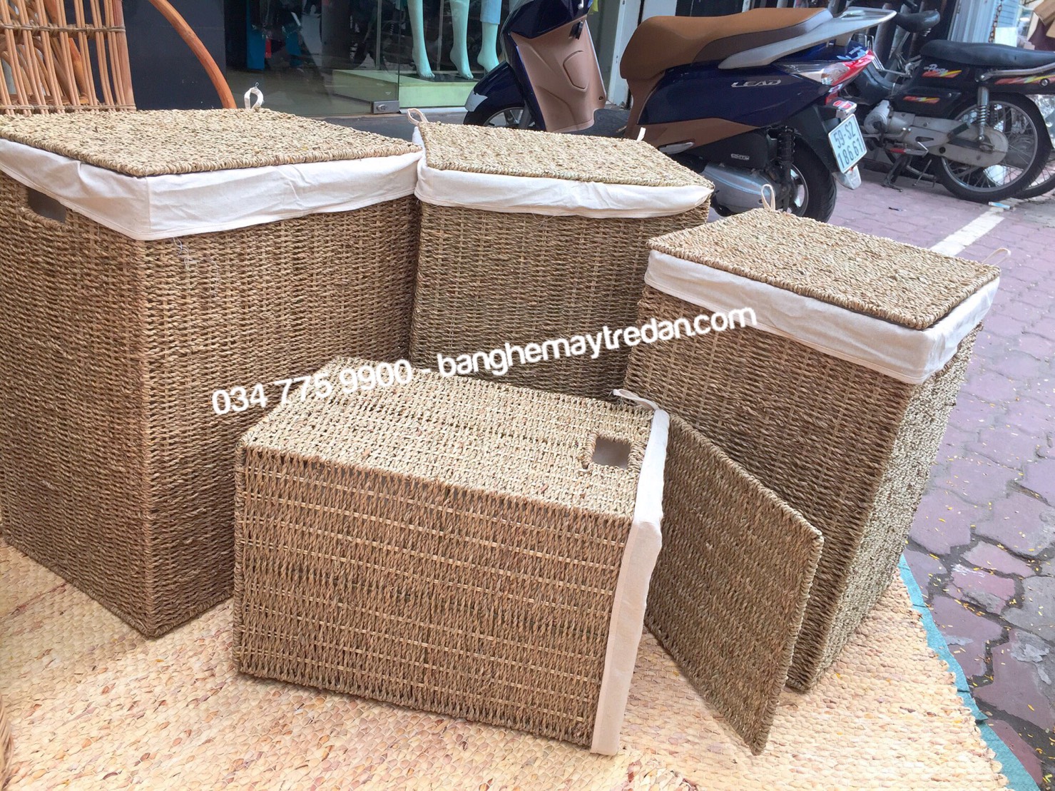 Thùng mây tre đan để đồ đa năng - Mây Tre Lục Bình