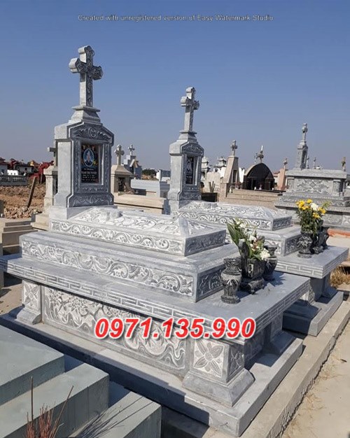 TP HCM mộ đá công giáo bán mẫu mộ công giáo bằng đá đơn giản đẹp