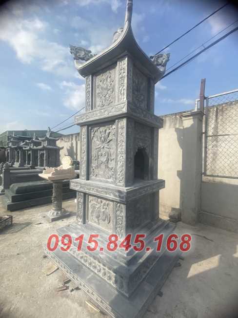 06+ Bảo tháp mộ sư bằng đá tự nhiên đơn giản bán