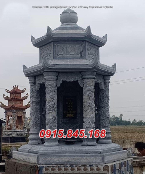 15+ Tháp mộ lục lăng đá xanh đơn giản nhất Lào Cai