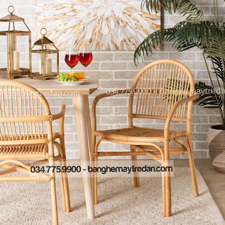 Xưởng cung cấp ghế ăn song mây tự nhiên cao cấp