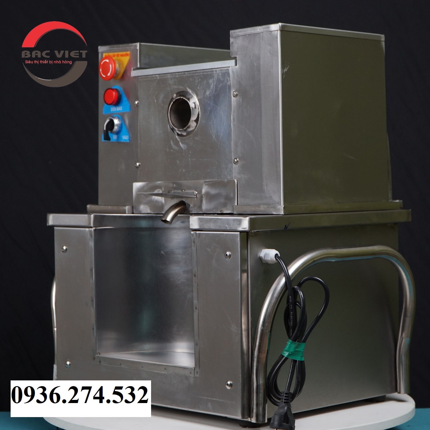 Máy ép nước mia 1 cây rulo nhám kim cương, motor Đài Loan