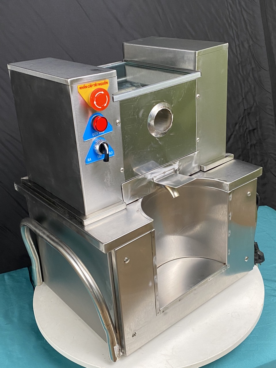 Máy ép nước mia 1 cây rulo nhám kim cương, motor Đài Loan