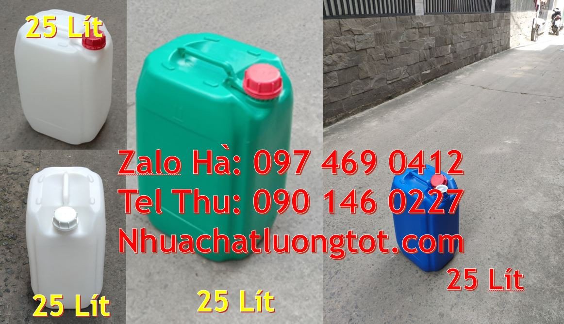 Can nhựa lớn 20l đựng hóa chất,can nhựa 25l đựng nước uống,can nhựa hd