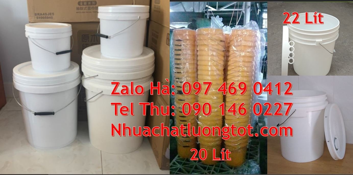 Bán thùng đựng sơn 22l màu trắng,vỏ thùng sơn 20l đựng hóa chất giá rẻ