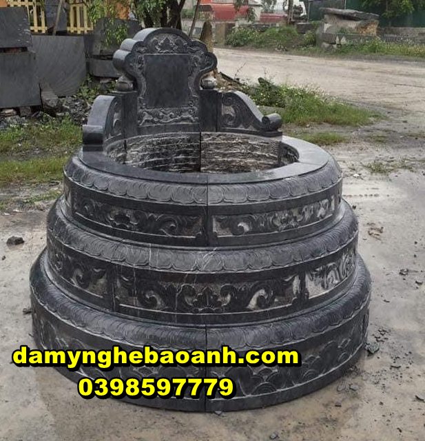 +89 hình ảnh mộ tròn đá xanh nguyên khối đặt tại nha trang khánh hoà