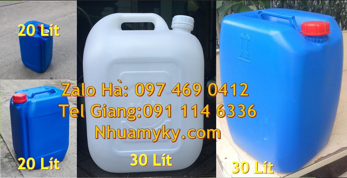 Bán can nhựa lớn 30l giá rẻ, can nhựa 25l đựng hóa chất, can nhựa hdpe