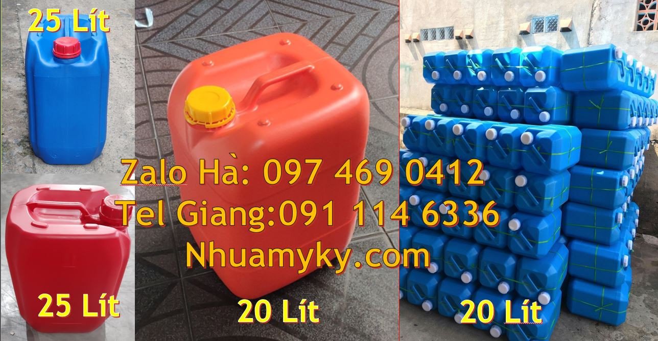 Bán can nhựa lớn 30l giá rẻ, can nhựa 25l đựng hóa chất, can nhựa hdpe