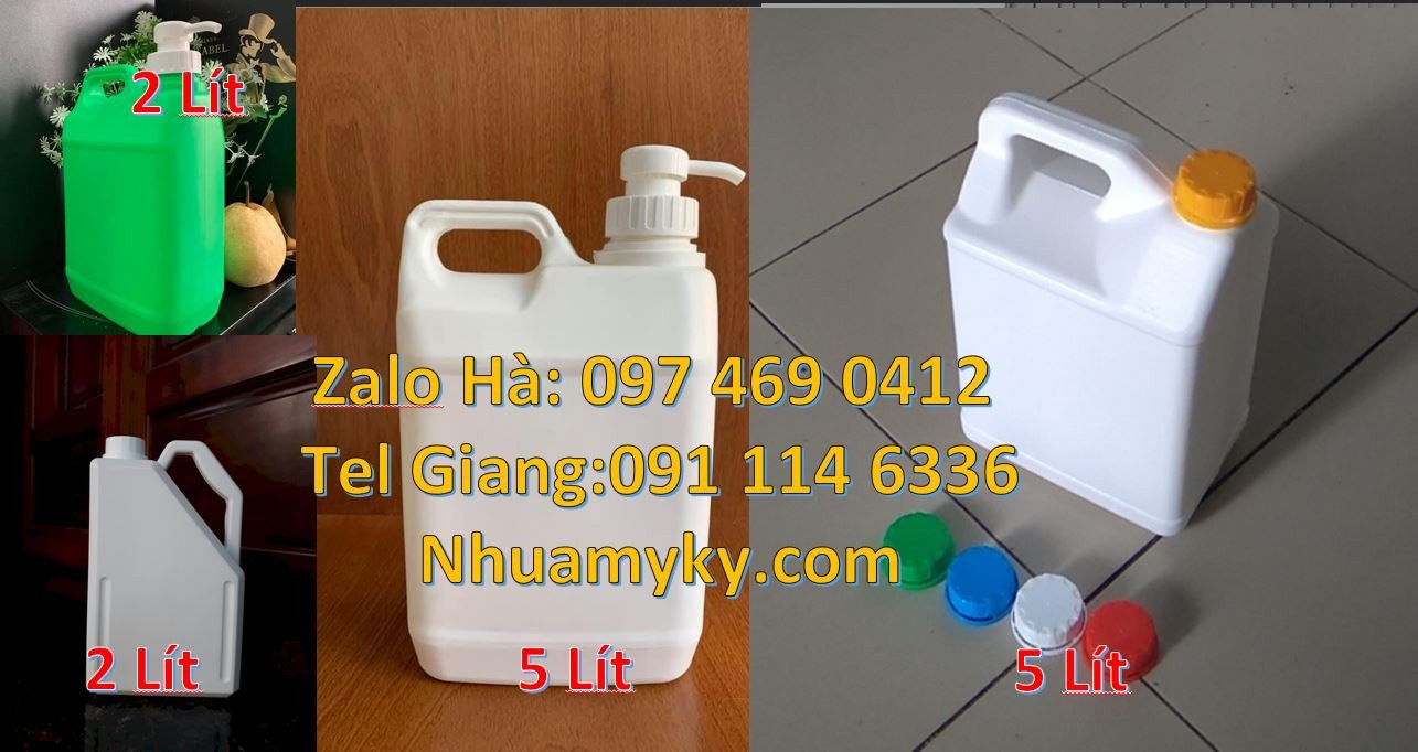 Bán can nhựa nhỏ hdpe đựng hóa chất,can nhựa 2l đựng chất lỏng giá rẻ