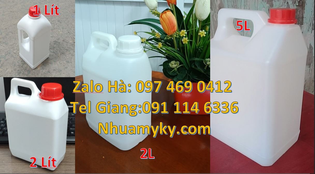 Bán can nhựa nhỏ hdpe đựng hóa chất,can nhựa 2l đựng chất lỏng giá rẻ