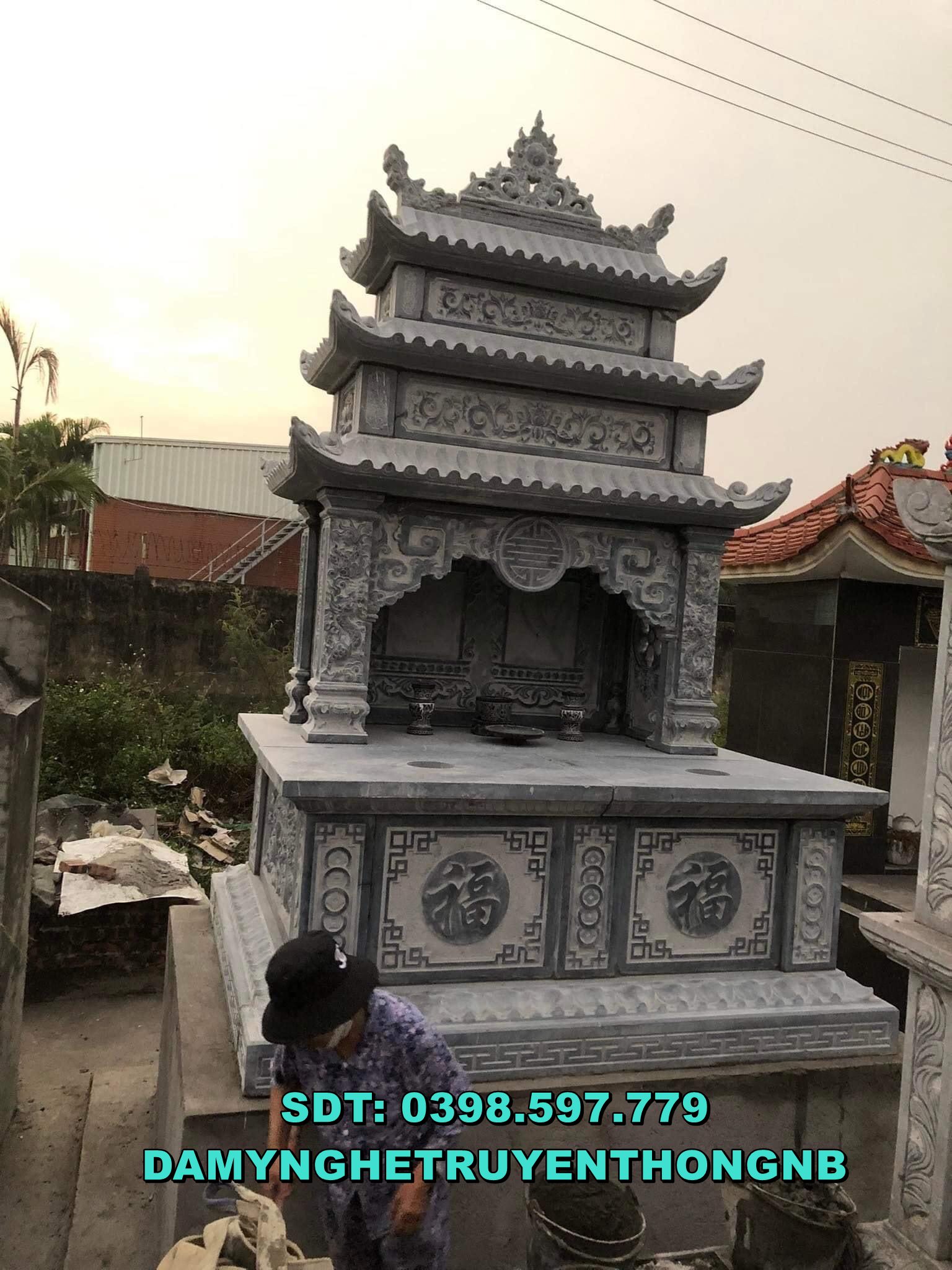 hải dương lắp đặt mộ đá đôi cho ông bà chuẩn phong thuỷ