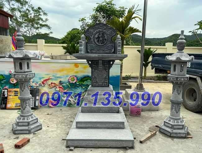33 Cây hương bằng đá - Mẫu miếu bàn thờ thiên đá xanh đẹp bán Lạng Sơn