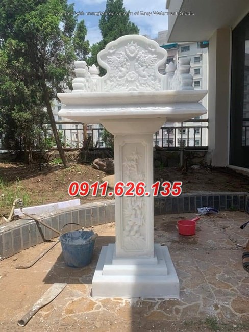 33 Cây hương bằng đá - Mẫu miếu bàn thờ thiên đá xanh đẹp bán Lạng Sơn