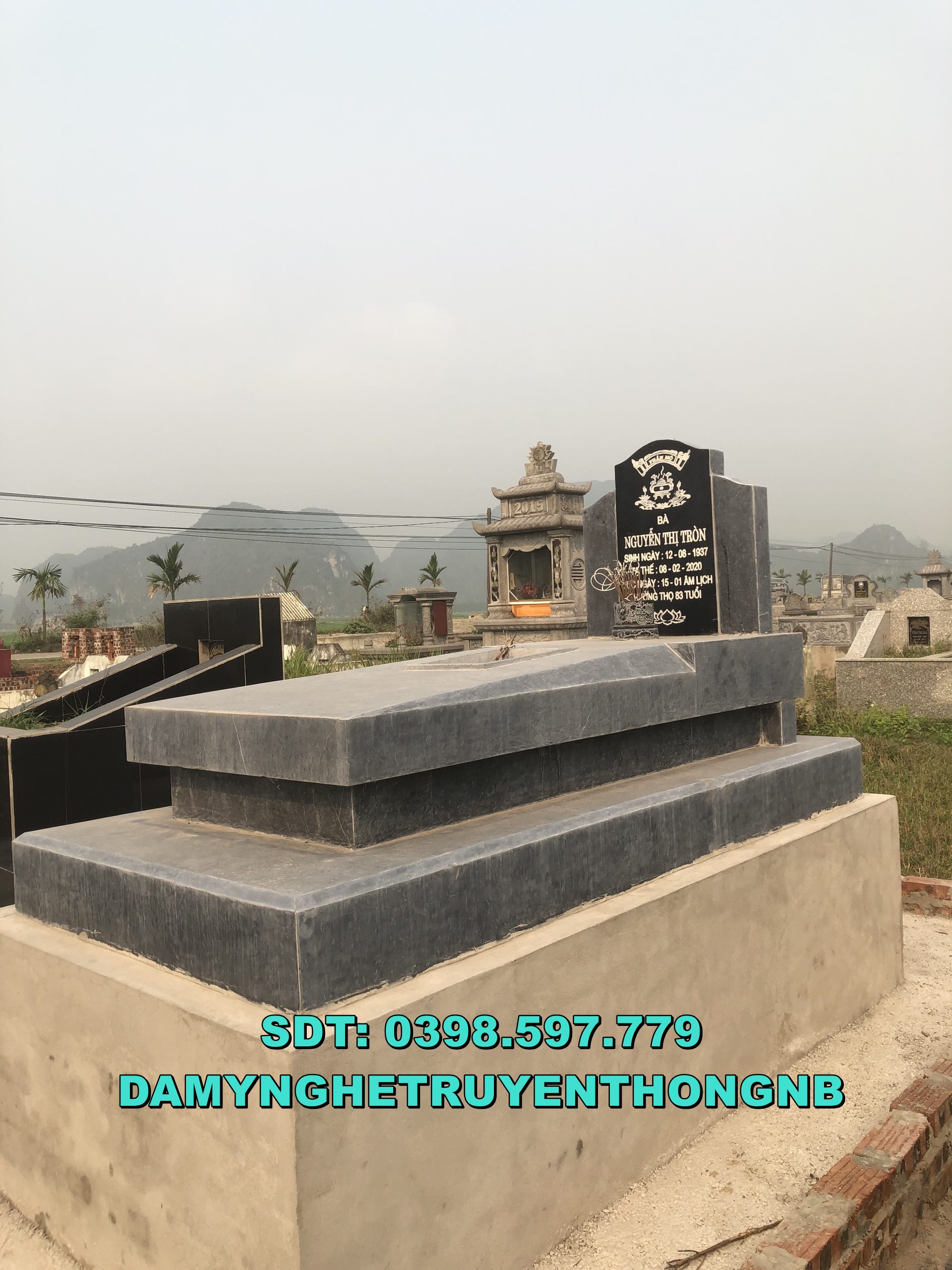 lắp đặt mộ tam cấp cho gia đình nhà anh vân hà nội