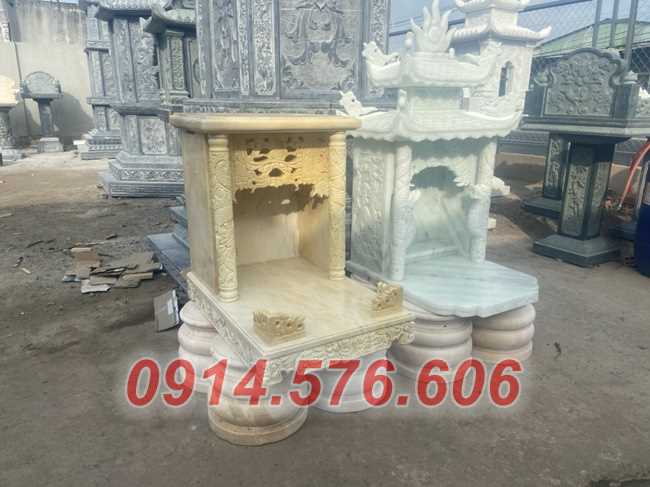 21 Hương án thờ thần linh đá nguyên khối đẹp Lào cai