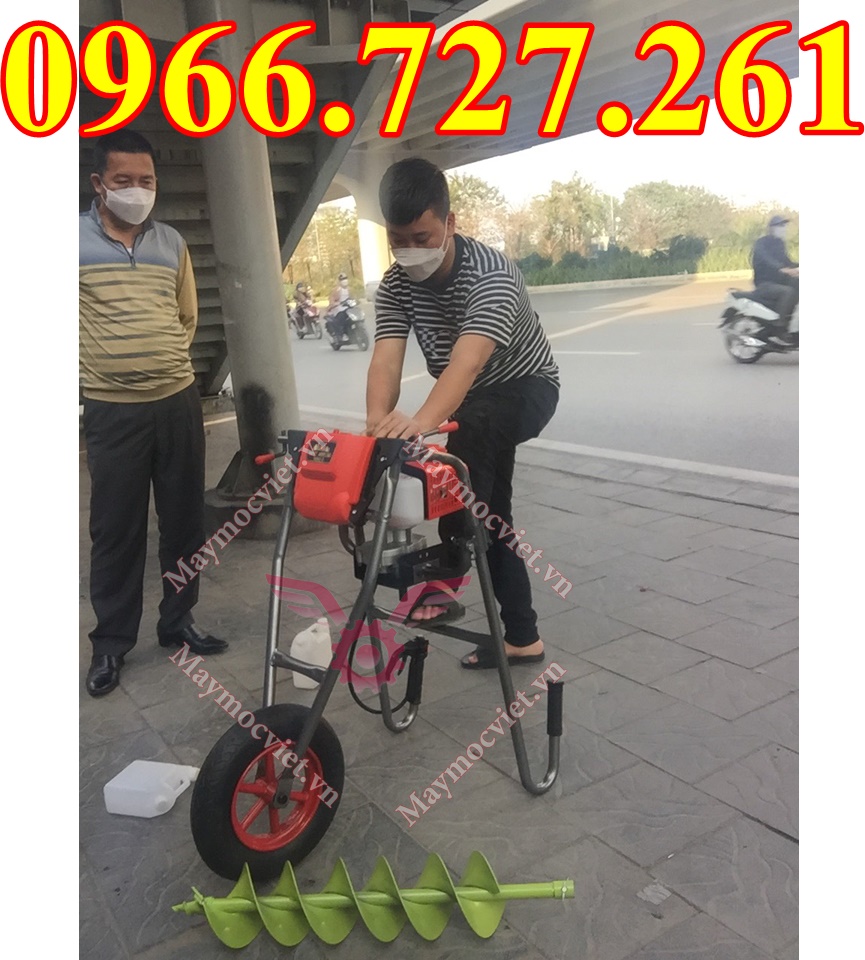 Máy khoan đào hố đất trồng cây đẩy tay